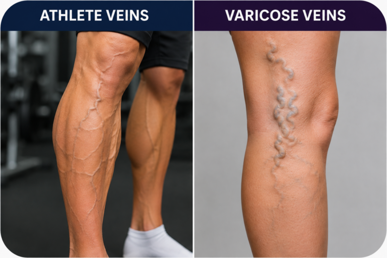 Athlete veins vs varicose veins