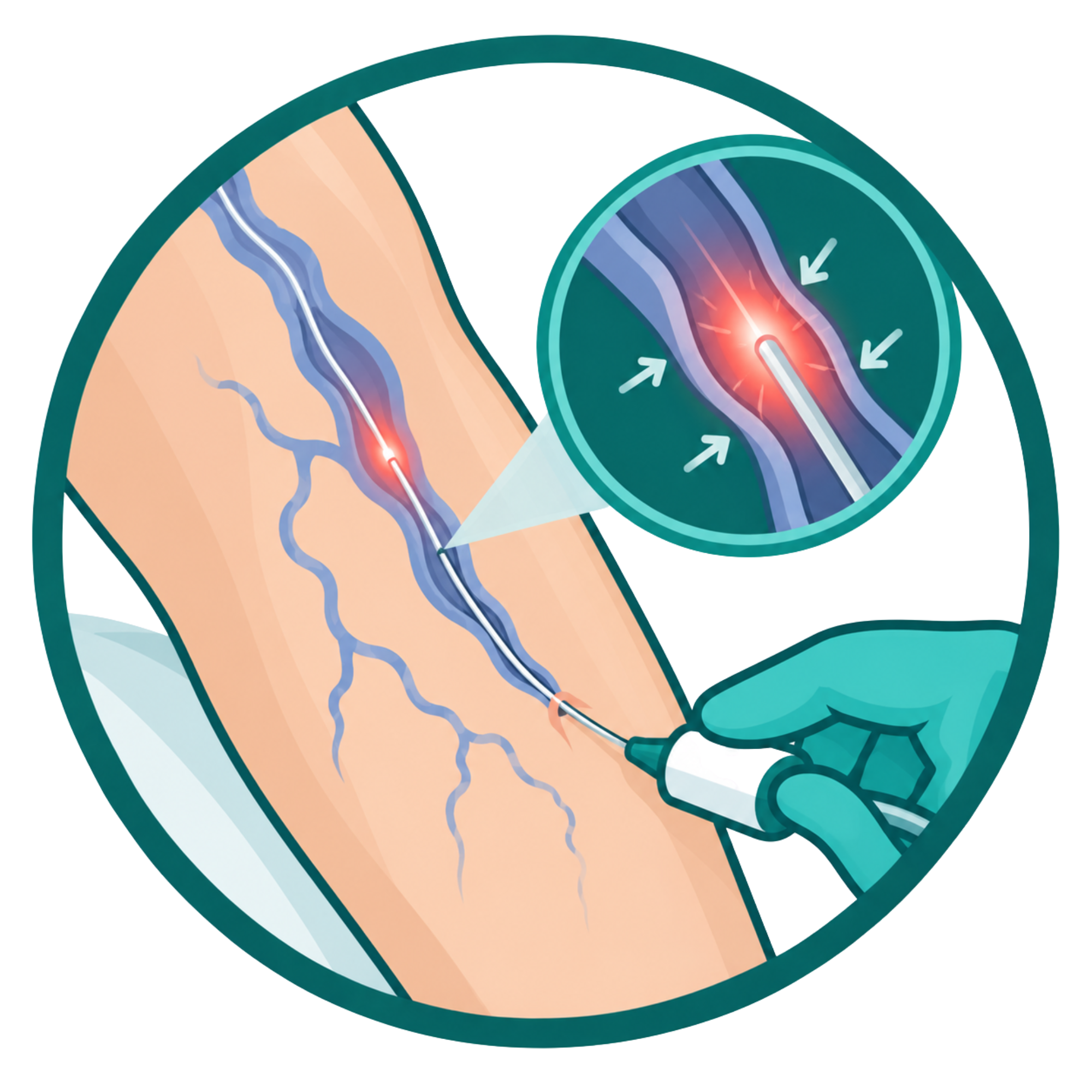 Endovenous laser ablation